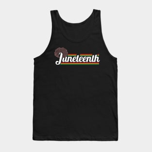 Afro Letter Freedom Day Logo Juneteenth Tank Top